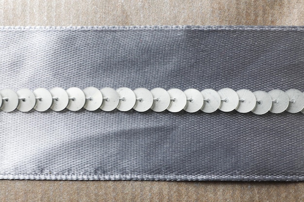 close up of ribbon embroidery